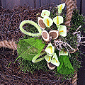 Handtas in natuurmateriaal