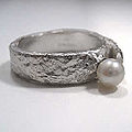 Ring in zilver met parel