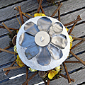 Kleine bal/windlicht in beton