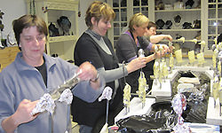 Ganzenfamilie in Powertex