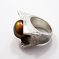 Zilveren ring met zoetwaterparel
