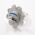 Ring in zilver en glas