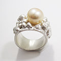 Zilveren ring met parel