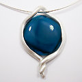 Gefused glas in zilverklei [werk cursist]