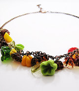 Glazen bloemetjesketting