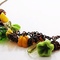 Glazen bloemetjesketting