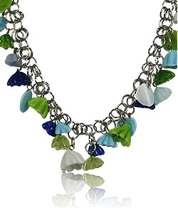 Bloemetjesketting in glas