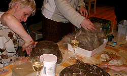 Picture: Doos en schaal in vlasvezel