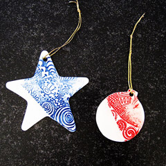 Picture: Kerstdecoratie in papier porselein