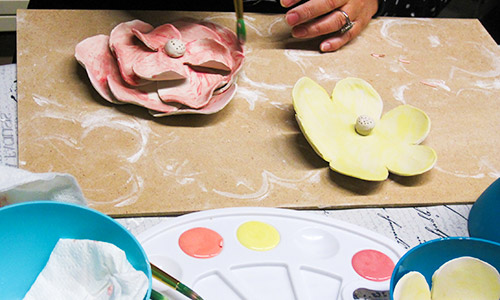 Picture: Bloemen in papier porselein