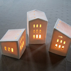Picture: Lichthuisjes in papier porselein