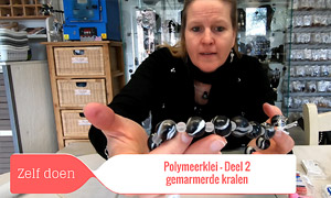 Polymeerklei - E02 - Gemarmerde kralen