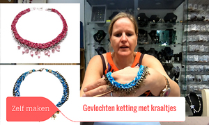 Gevlochten ketting met kraaltjes