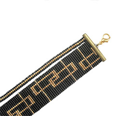 Picture: Weven van armband - Square stitch