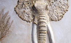 Picture: Olifantenschilderij in Powertex